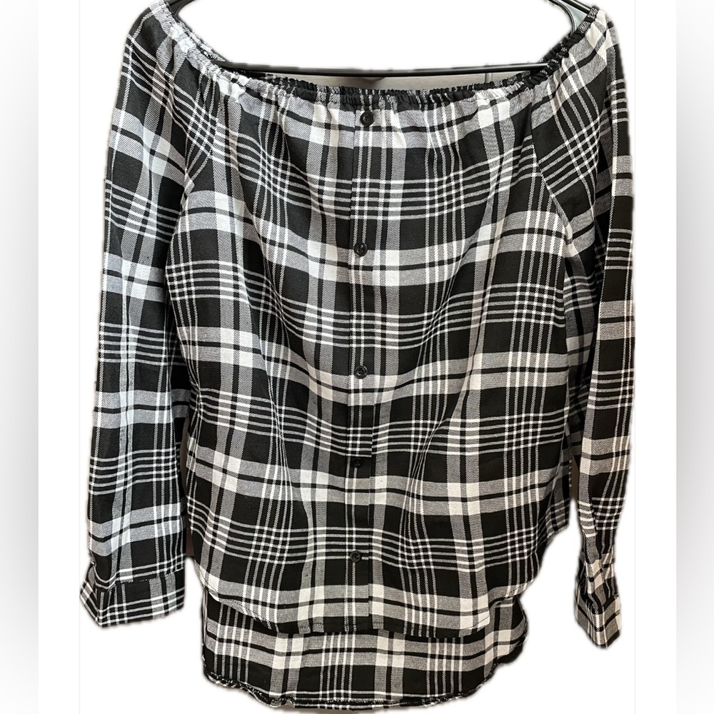 Plaid Black & White shirt